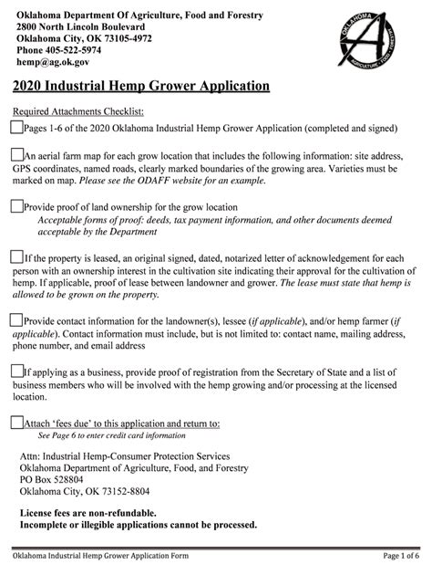 Fillable Online 2020 Industrial Hemp Grower Application Fax Email Print