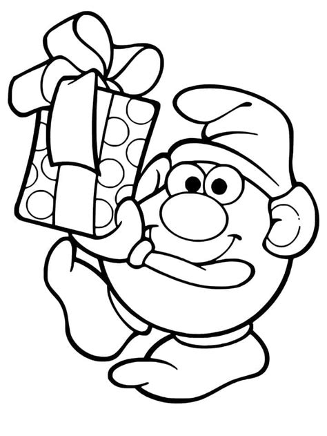 Coloriage Monsieur Patate Et Cadeau T L Charger Et Imprimer Gratuit