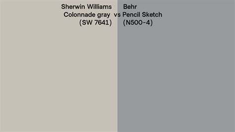 Sherwin Williams Colonnade Gray Sw Vs Behr Pencil Sketch N