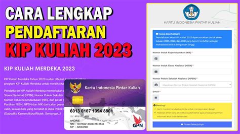 CARA LENGKAP DAFTAR KIP KULIAH TAHUN 2023 YouTube