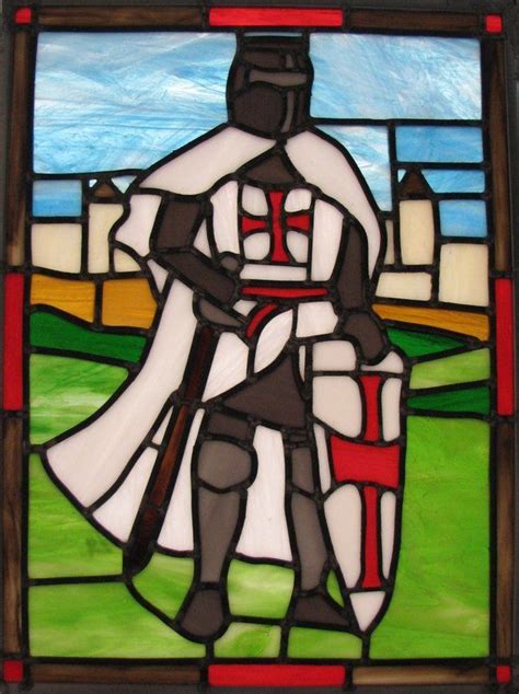 Templar Knight Stained Glass By Autobotwonko On Deviantart Stained Glass Art Stained Glass