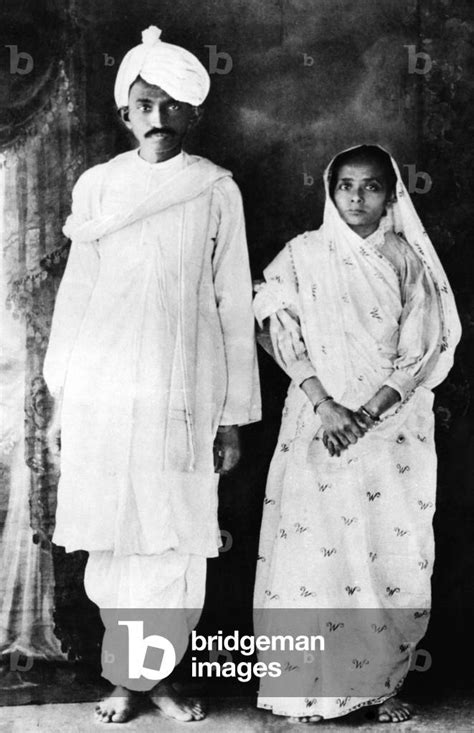 Mahatma Gandhi and his wife Kasturba, 1915