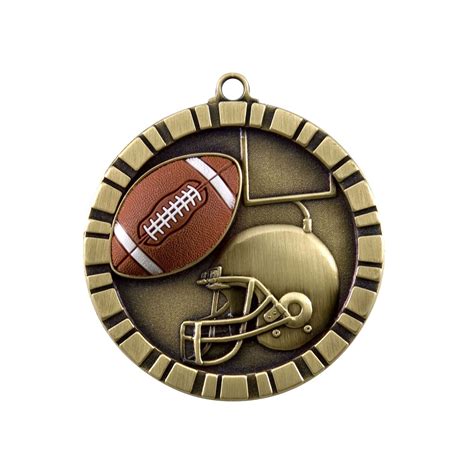 3-D Gold Football Medals -1