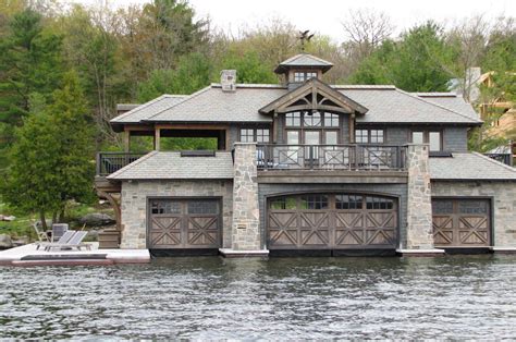 Boathouse In Muskoka Lakes Google Search House Boat Lakefront