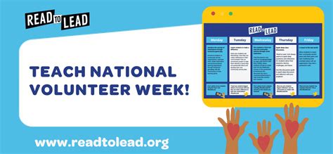 Teaching National Volunteer Week - Read to Lead