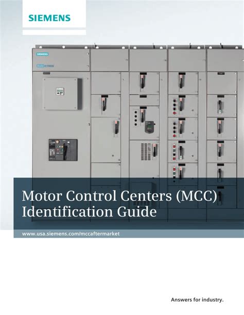 Motor Control Centers Mcc Identification Guide