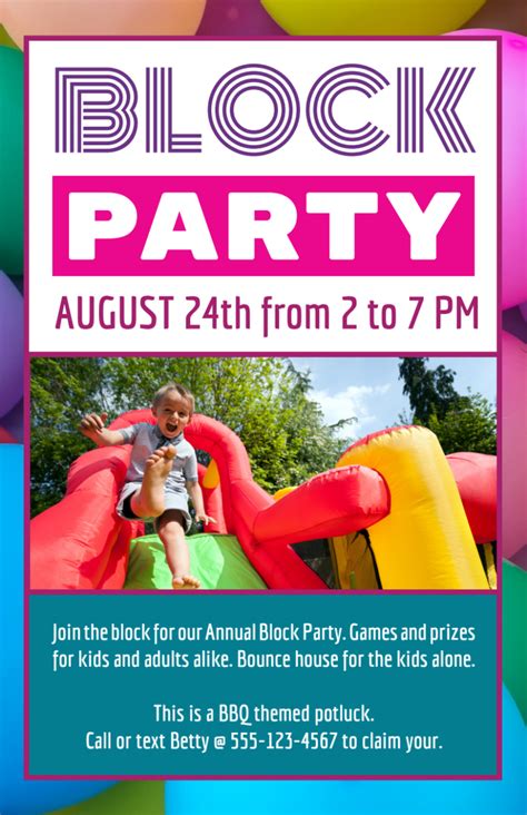 Free Printable Block Party Flyers