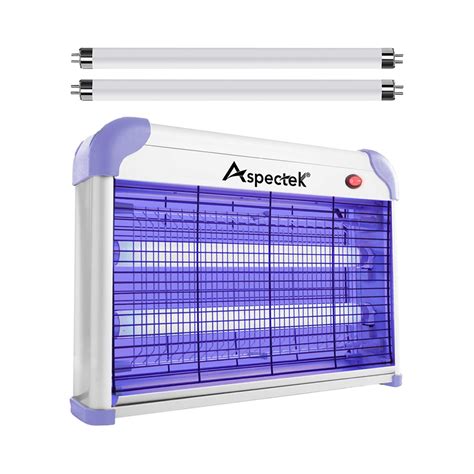 Aspectek 20w Indoor Bug Zapper Powerful Uv Bugs Lamp Attract Insects And 2800v Grid Kills