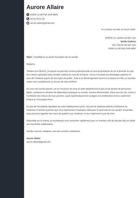 Créer Un Exemple De Cv Auxiliaire De Vie Divers Exemples