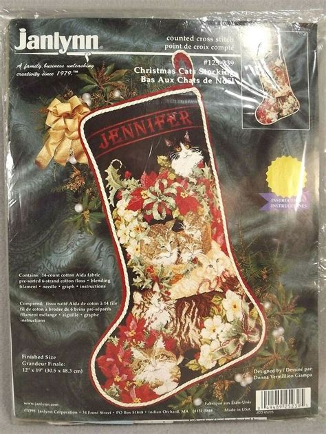 Janlynn Christmas Cats Stocking Counted Cross Stitch Kit 125 239 Black