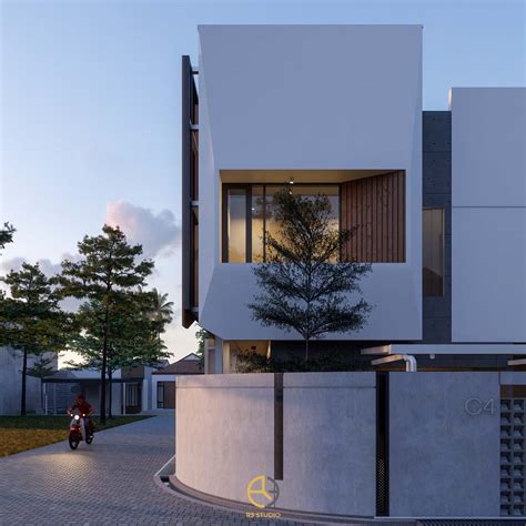 Arsitek Modern Minimalis Lilih House Rumah Dua Fasad