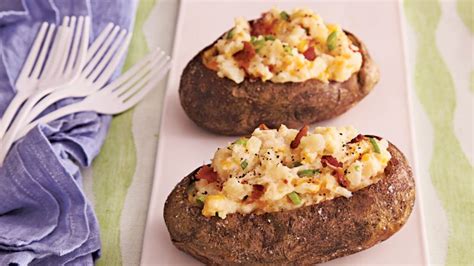 Cheddar Bacon Twice Baked Potatoes Recipe