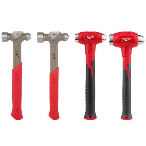 Milwaukee Ball Peen Hammer Set 4 Piece 48 22 9130 9131 9140 9141