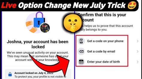 How To Change Option In Locked Facebook Account Confirm Your