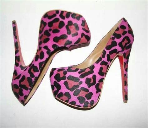 Pink Leopard Pink High Heels Heels Leopard High Heels