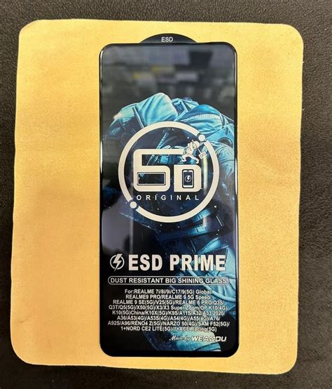 Realme D Esd Prime Mobile Tempered Glass Packaging Type Box