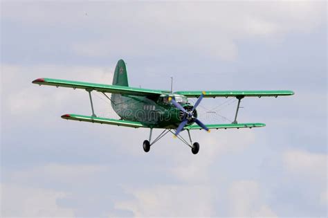 The Green Plane At The Site Of The Airfield Russia Editorial Photo - Image of summer, blue ...