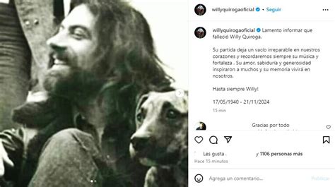 Murió Willy Quiroga Leyenda Del Rock Nacional Y Fundador De Vox Dei