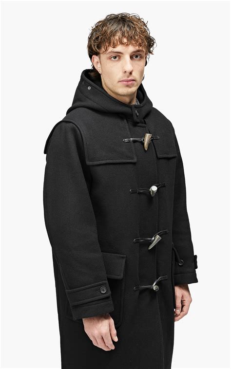 YlÈve Wool Double Twill Duffle Coat Black Cultizm