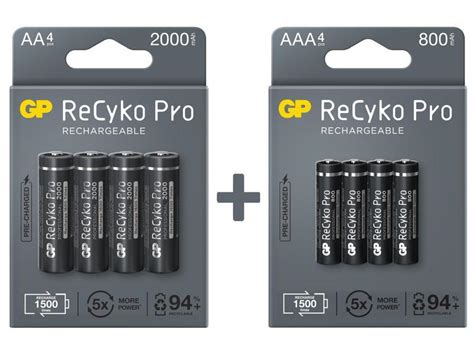 GP Recyko Pro 2000 mAh AA Boy GP Recyko Pro 800 mAh AAA Boy Şarjlı