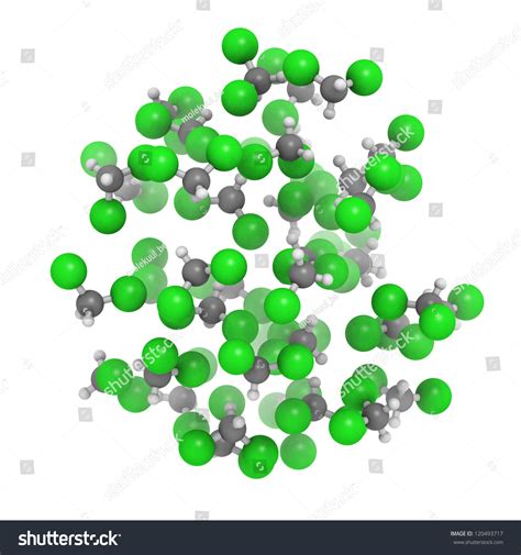 Dichloromethane Ch2cl2 Methylene Chloride Molecular Model Stock