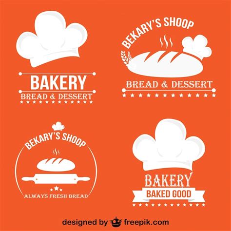 Premium Vector Minimalist Retro Bakery Logos And Badges Set