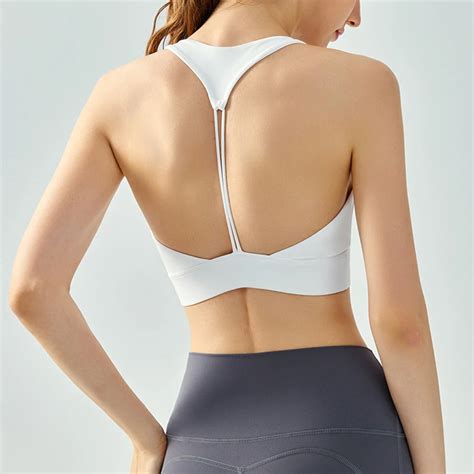 Wisyoa Sexy Backless Sports Bra Women Outfits Fitness Top With Push Up