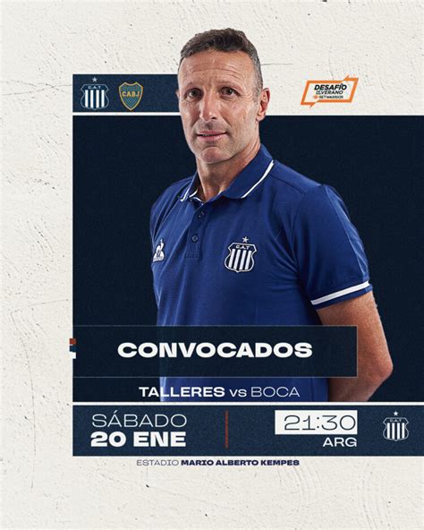 Talleres presentó su lista de convocados para enfrentar a Boca enero