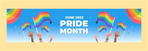 Free Vector Twitch Banner Template For Pride Month Celebration