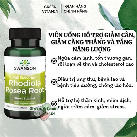 Swanson Full Spectrum Rhodiola Rosea Root Mg Oral Tablets To