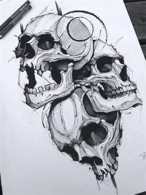 Pin By Derald Hallem On Skull Art Skull Sketch Skull Tattoo Design