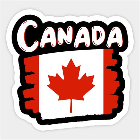 Canadian Flag Canada Flag Sticker TeePublic