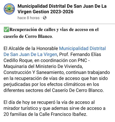 Ministerio De Vivienda On Twitter Tumbes Uniendo Esfuerzos