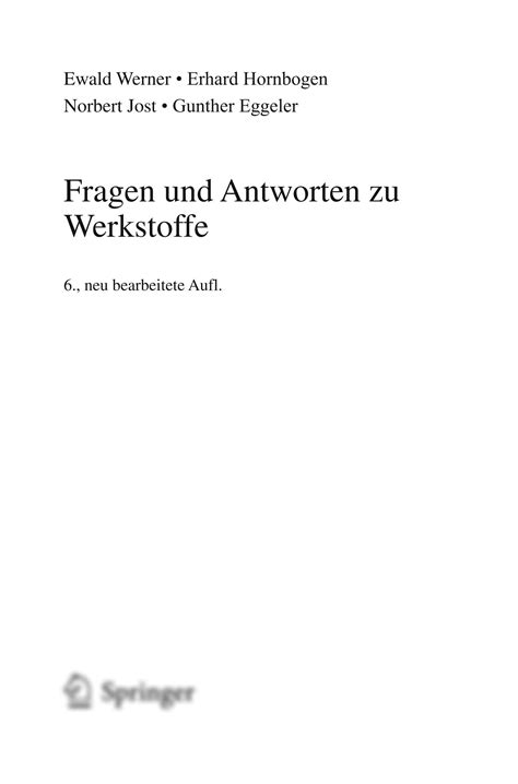 SOLUTION Springer Lehrbuch Prof Dr Mont Ewald Werner Prof Dr Erhard