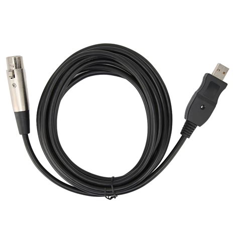 Microphone Converter Cable Usb To Xlr Adapter Wire With Sound Card For