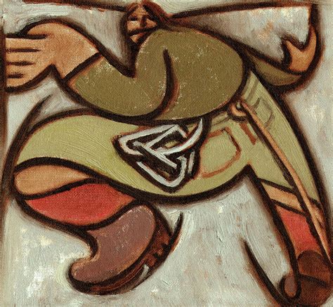 Man Climbing Rock Art Print Painting By Tommervik Fine Art America