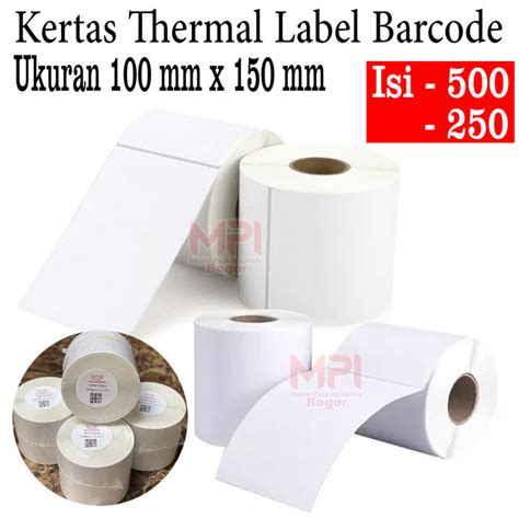 Kertas Thermal Label Barcode Winstar X Cm Kertas Stiker