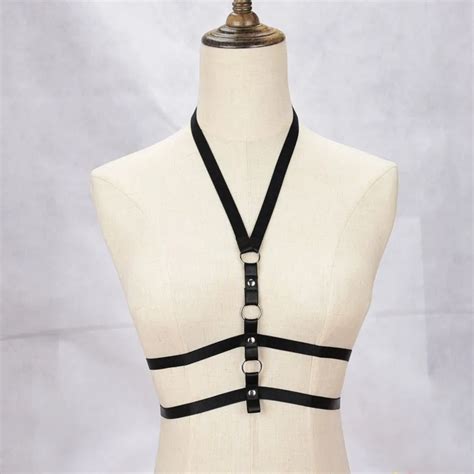 Black Body Harness Women Fetish Wear Bondage Harness Lingerie Polyester