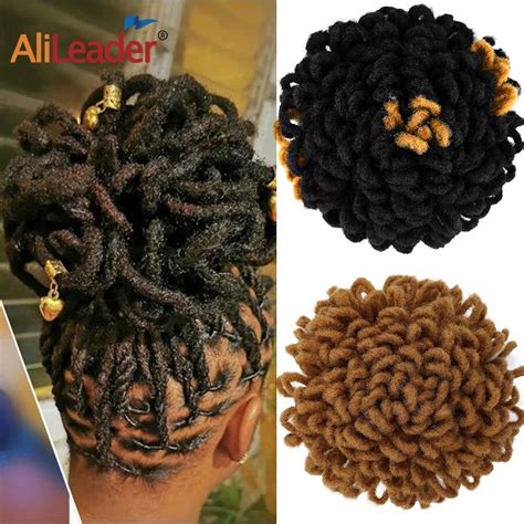 Synthetic Afro Hairpiece Dreadlock Afro Ponytail High Afro Puff