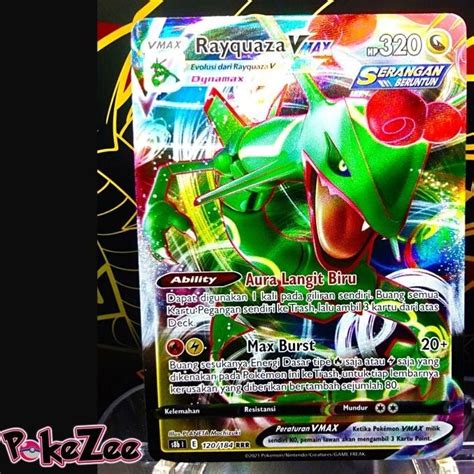 Jual Rayquaza Vmax RRR Kartu Pokemon TCG Indonesia Shopee Indonesia