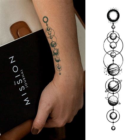 Realistic Solar System Tattoos