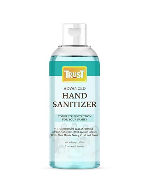 TRUST ETHYL ALCOHOL Based Hand Sanitizers 80 Ethyl Alcohol 200 ML