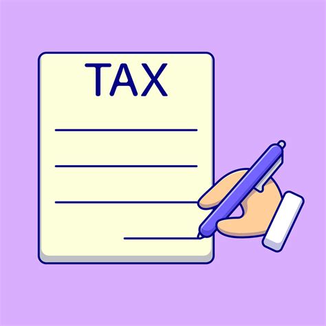 Tax Writing Cartoon Vector Icons Illustration. Flat Cartoon Concept ...