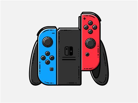 Nintendo Switch Joy Con - Vector Illustration by Geoffrey Humbert on ...