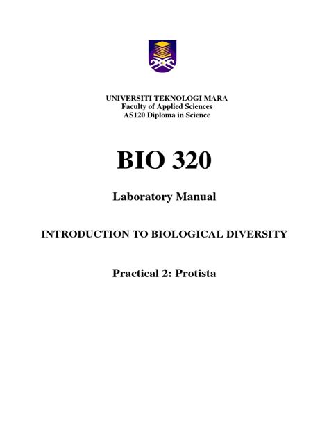 An Introduction To The Diversity Of Protist Organisms Through Laboratory Experiments Pdf