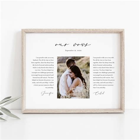 Wedding Vow Art Etsy
