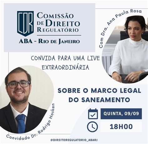 ABES Rio Participa De Live Sobre O Marco Legal Do Saneamento ABES RIO