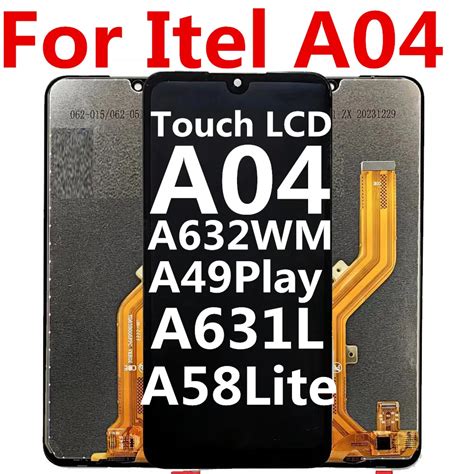 Black 6 3 Inch For Itel A04 A632WM A58 Lite Itel A49 Play A631L LCD