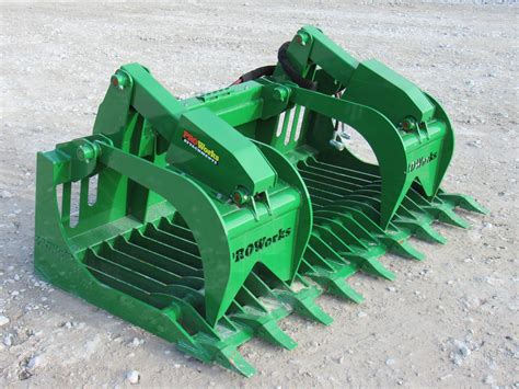 72″ Severe Duty Rock Bucket Grapple With Teeth Fits John Deere Loader