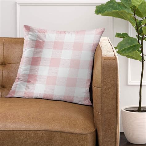 Emvency Throw Pillow Cover Cute Chic Pink Preppy Buffalo Check Plaid